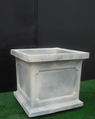 crescent garden planters. the estate planters are available in two sizes. they make a dramatic statement when used residential or commercial settings. top rims rolled deep crescent garden c